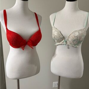 ❤️💚 Victoria’s Secret Push-Up Bra Bundle 34C | Bombshell + Very Sexy | Like New